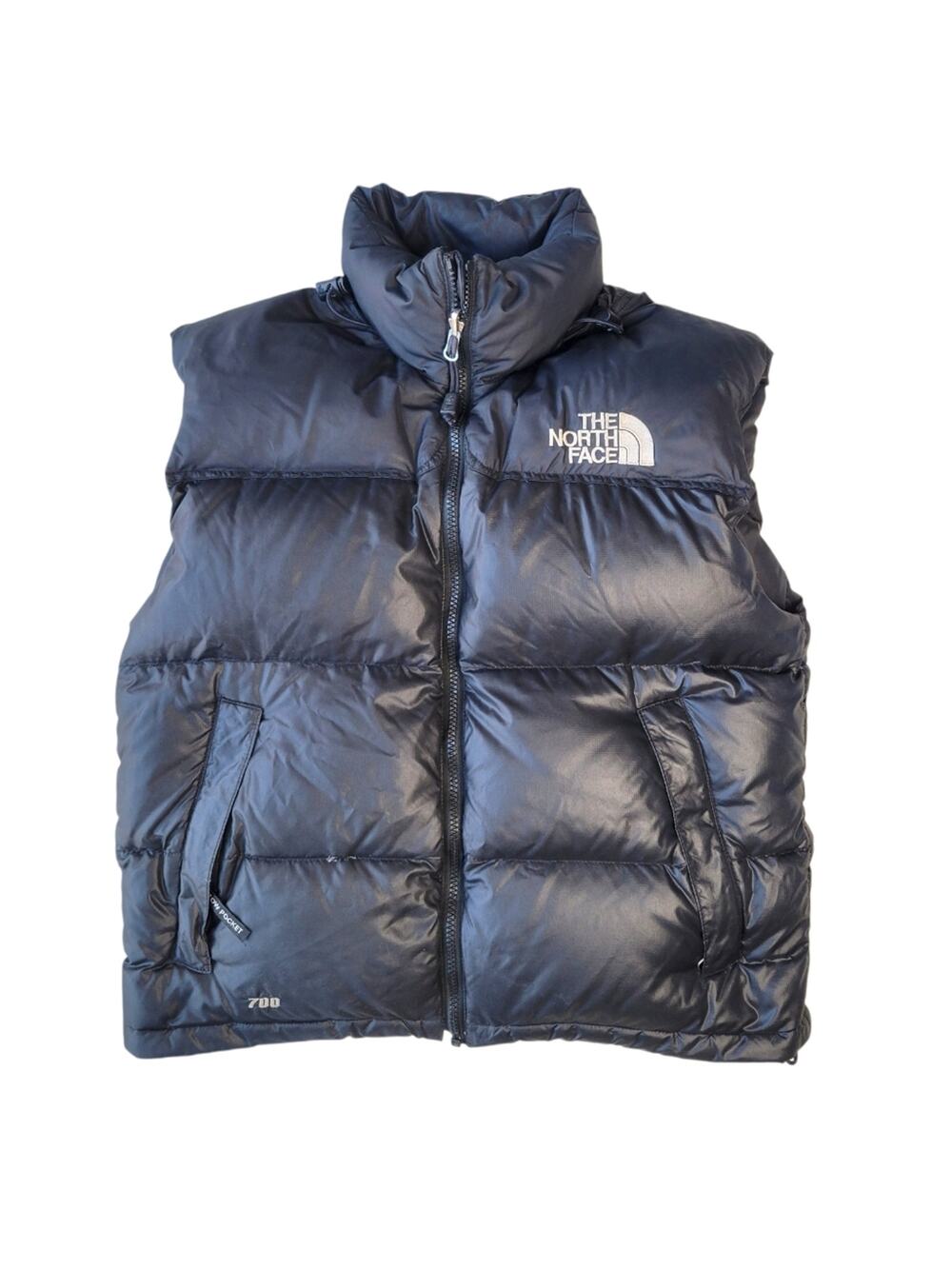 VTG The North Face 1996 Retro Nuptse Puffer Vest 700 Goose Down Black Womens SM